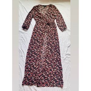 Floral button down dress